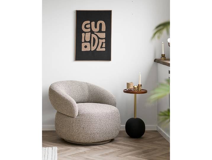 Beistelltisch Hachim Ø 30cm Schwarz