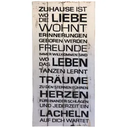 die Faktorei »Board« Deko-Holzschild mit Spruch II  – erhältlich in 2 Größen