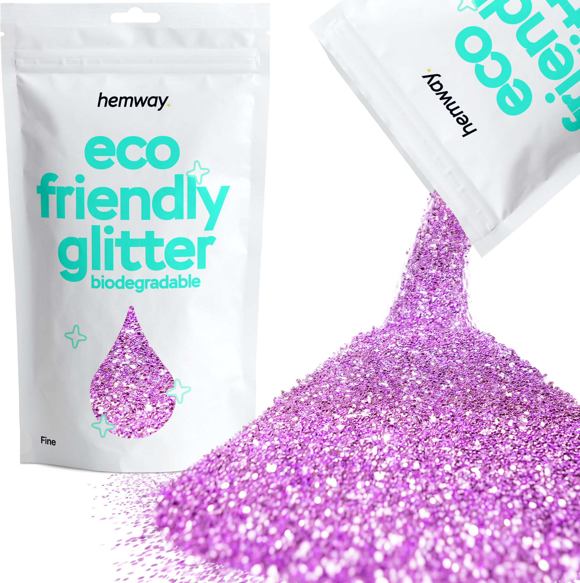 Hemway Biodegradable Eco Friendly Glitter 100g / 3.5oz   Lavender Purple   DIY, Decoration, Arts & Crafts - Lavender Purple - Fine 100g