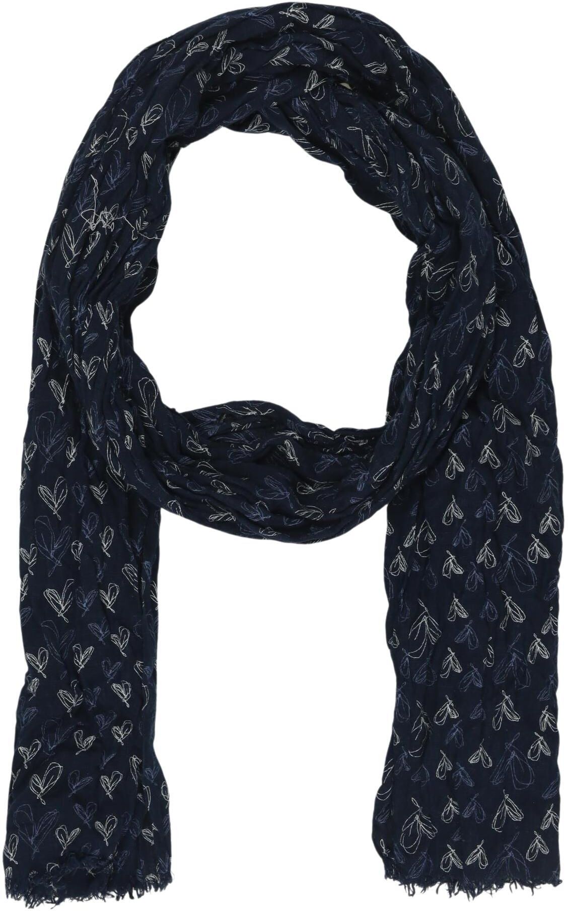 Esprit Damen Schal oder Tuch, Marineblau, Baumwolle - Second Hand