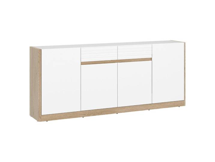 Sideboard Brilon Eichefarben/Weiß B: 185,6 cm