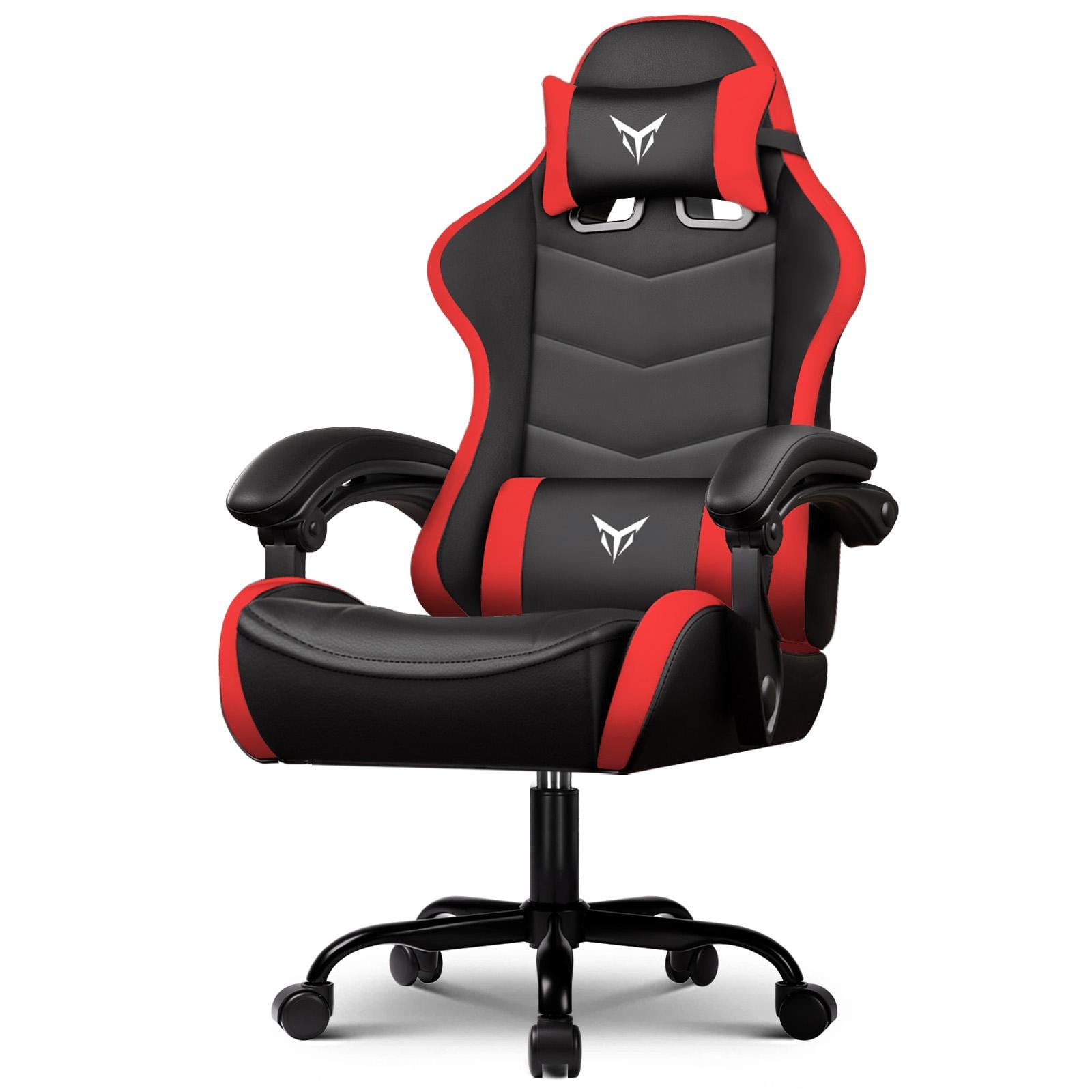 GTPLAYER Ergonomische Gaming Stoel met verstelbare hoofdsteun en lendensteun, Rood