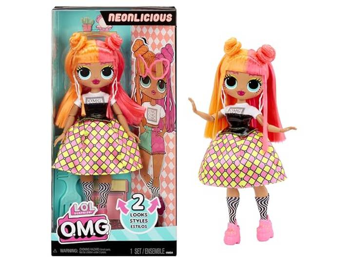 L.O.L. Surprise! LOL Surprise OMG Modepop - Neonlicious - Met Meerdere Verrassingen waaronder Veranderende Mode en Fantastische Accessoires - Geweldig voor Kinderen vanaf 4 Jaar