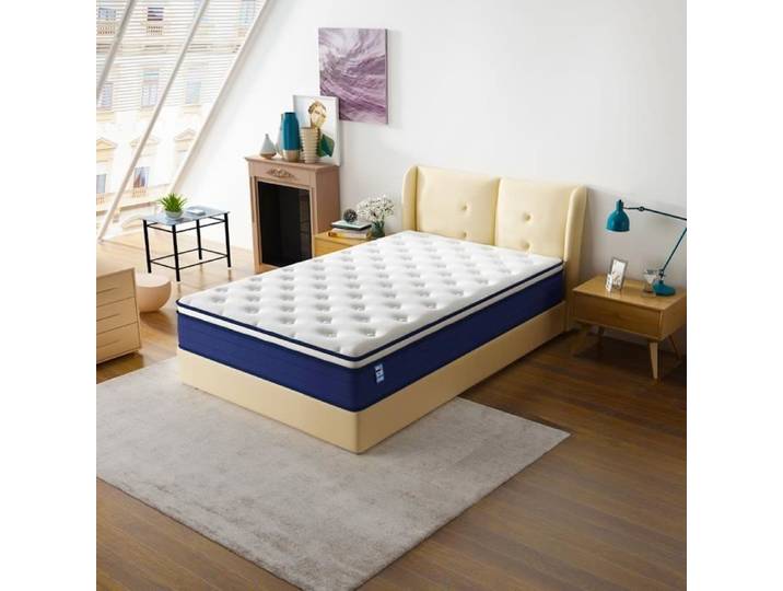 Matelas - STANEW - 90x190 cm - Ressorts ensachés - Ép. 25 cm - Soutien souple