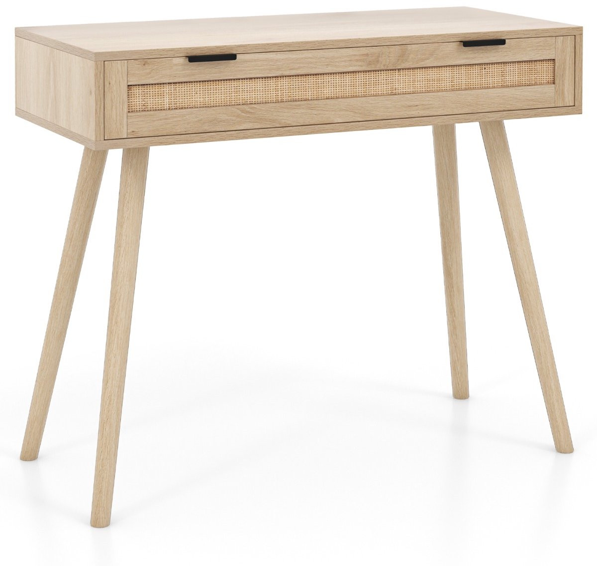 SureDeal Consoletafel Haltafel Bohemian met Schuiflade - Rotan - Naturel - B/D/H: 88 x 40 x 77 cm