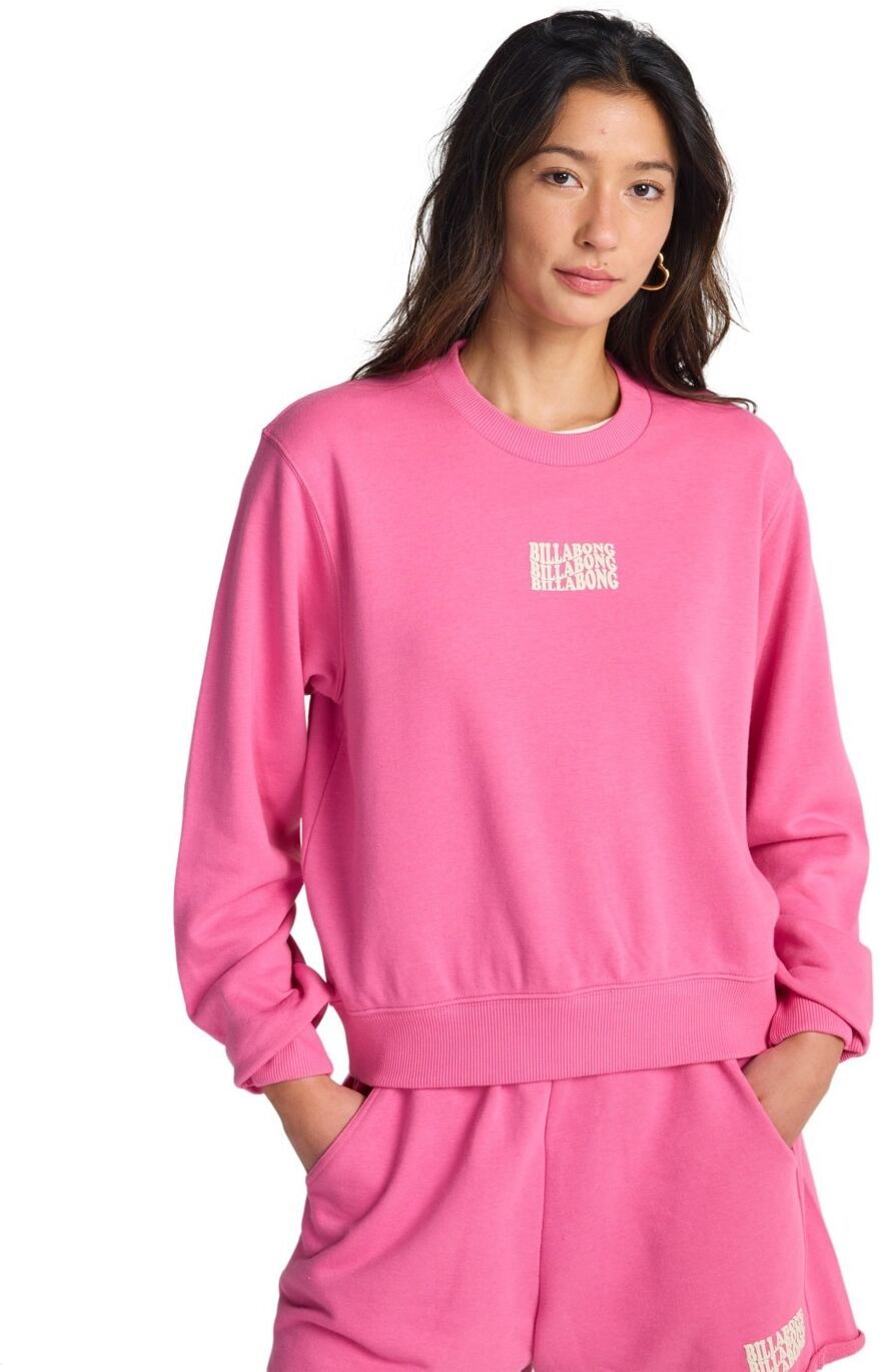 Sweatshirt BILLABONG "Family Tree", Damen, Gr. M, pink (guava), Obermaterial: 55% Baumwolle, 25% Baumwolle, 20% Polyester., Sweatshirts Sweatshirt