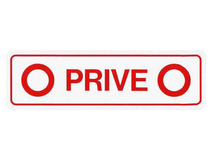 Schild Privée mit Symbol für Privatparkplätze 33 × 9.5 cm