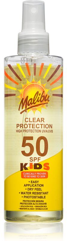 Malibu Clear Protection spray protecteur SPF 50 pour enfant 250 ml