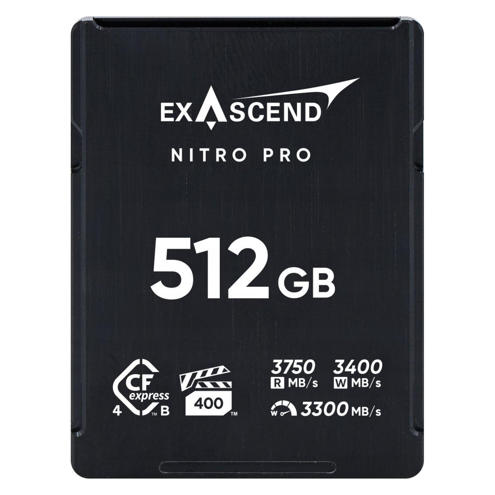 Exascend Karta pamięci Nitro Pro CFexpress B 512GB (512 GB, CFexpress Typ B) (EXPC4NB512GB)