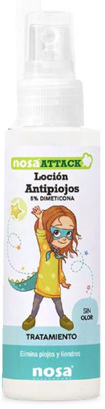 Nosa Attack loción antipiojos dimeticona sin olor 100 ml