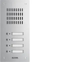Elcom 1104180 TVG-4/1 Aussenstation für Türlautsprecher 4/1 Rund-Taster UP Edelstahl ESTA