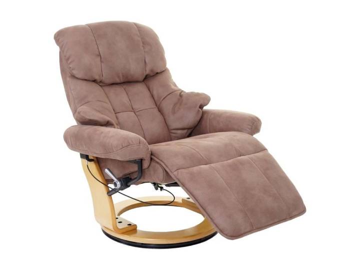 Fauteuil relax Calgary 2 - MCA - Fauteuil de télévision - Tissu - Marron antique nature
