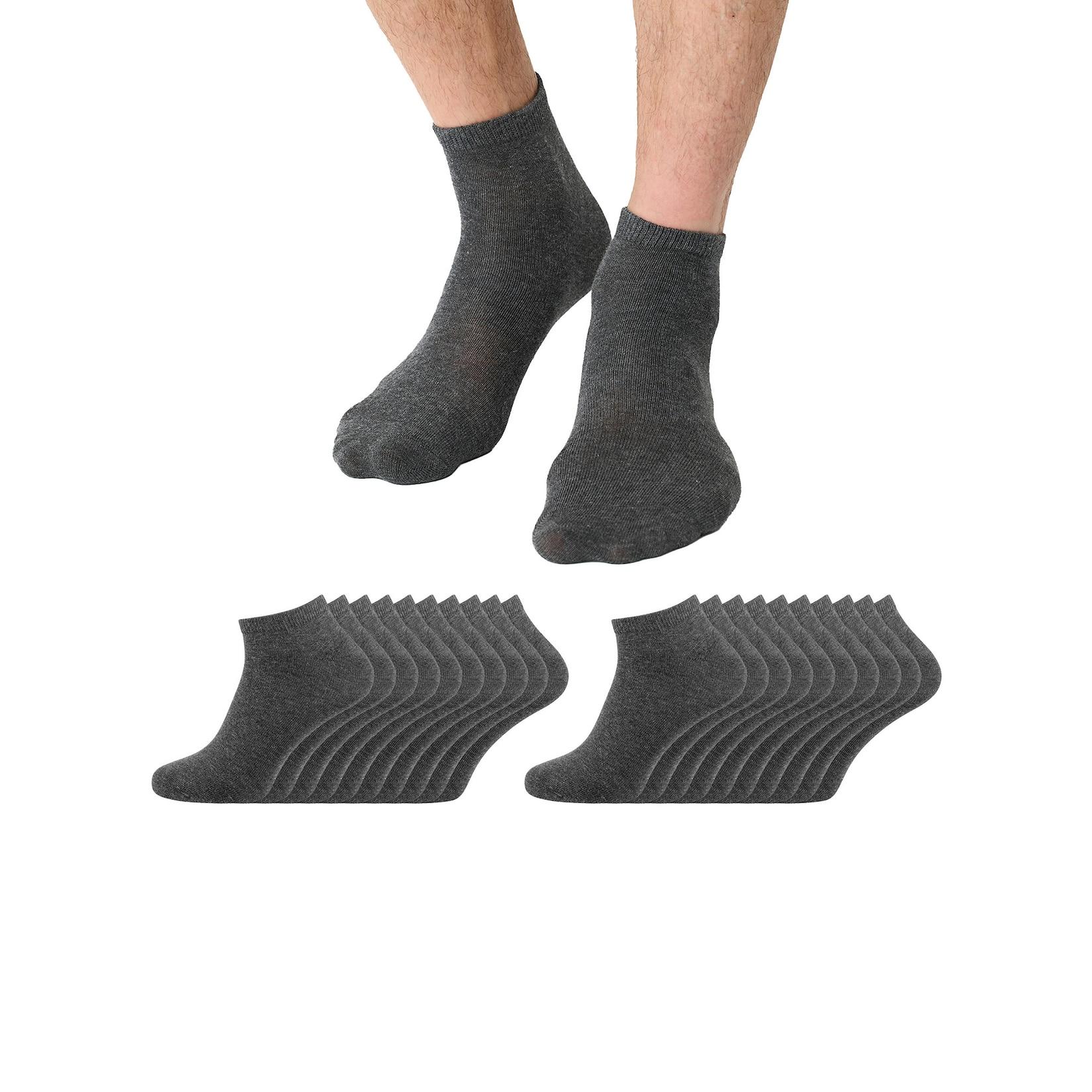 NUR DIE Herren Sneakersocken Classic unifarben hautsympathisch 20