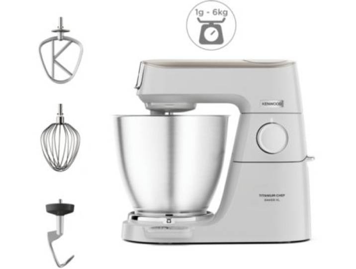 Kenwood - Robot Pâtissier Kvl65.009wh Titanium Chef Baker Xl