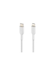 Belkin Lightning TO USBC BRAIDED 1M WHITE Weiß (CAA004BT1MWH)