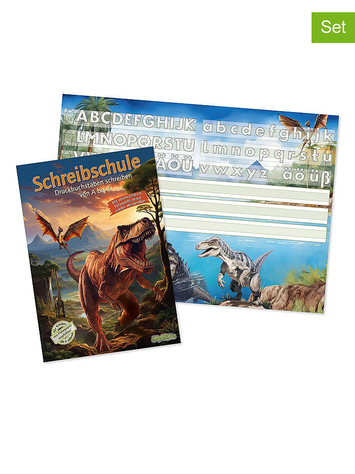 Lutz Mauder 3tlg. Schreib und Rechenschulen-Set "Dino" - ab 3 Jahren - onesize