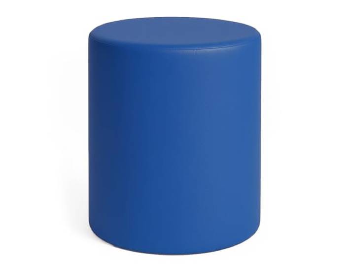 Sitzhocker rund aus Kunstleder Blau Ø39 × 45 cm – Hocker für Event, Messe & Gastronomie Kaikoon