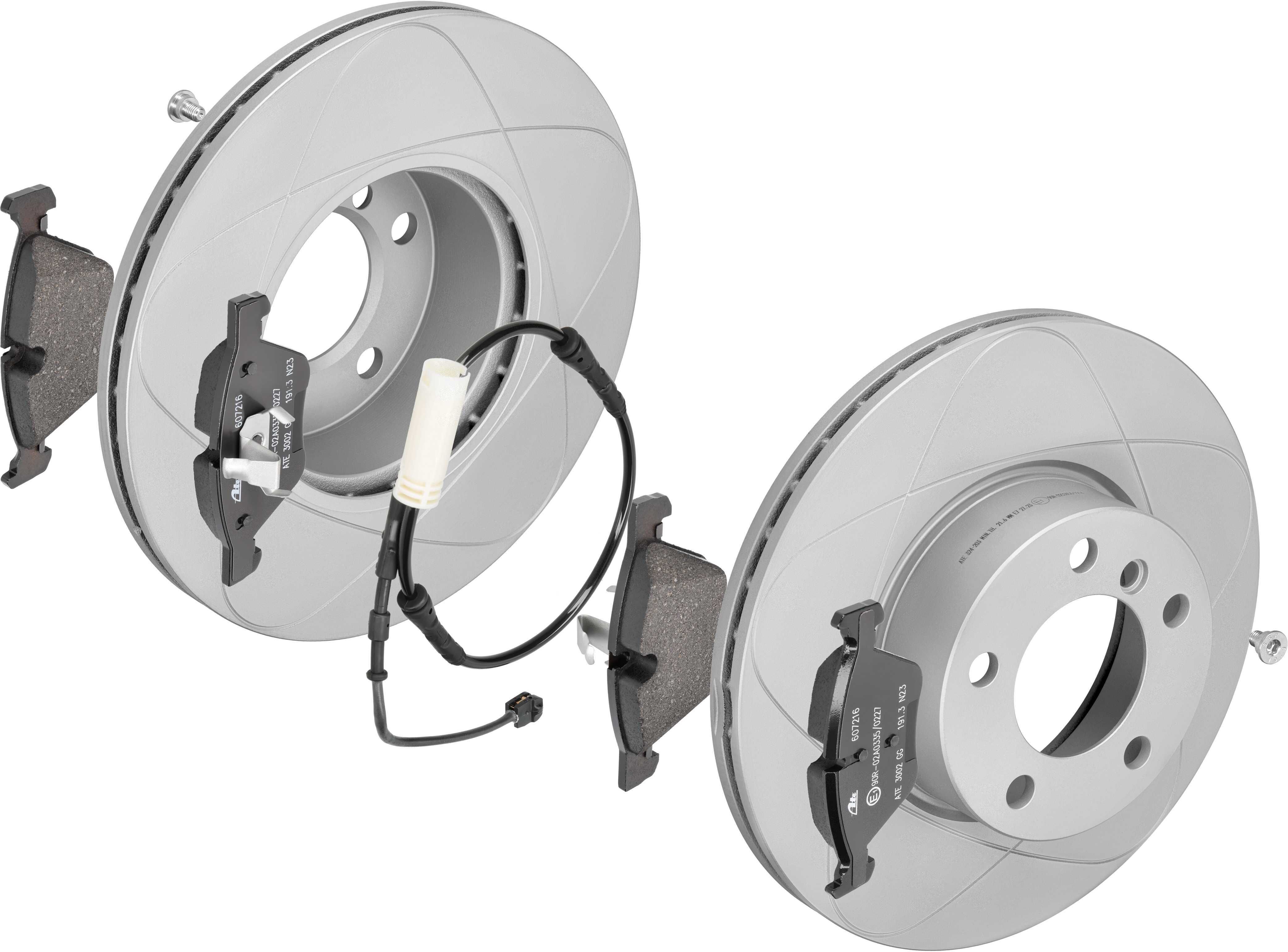 Ate Bremsensatz-Vorderachse Powerdisc / Standard Ijzjsgjth6 Vorderachse Belüftet 312mm 24mm Für Bmw