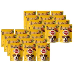 PEDIGREE Adult Beutel 24x100g - Nassfutter für Hunde mit Huhn und Gemüse in Sauce