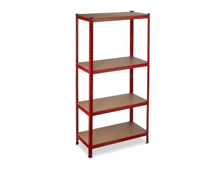 Relaxdays Étagère charge lourde 150 cm rouge