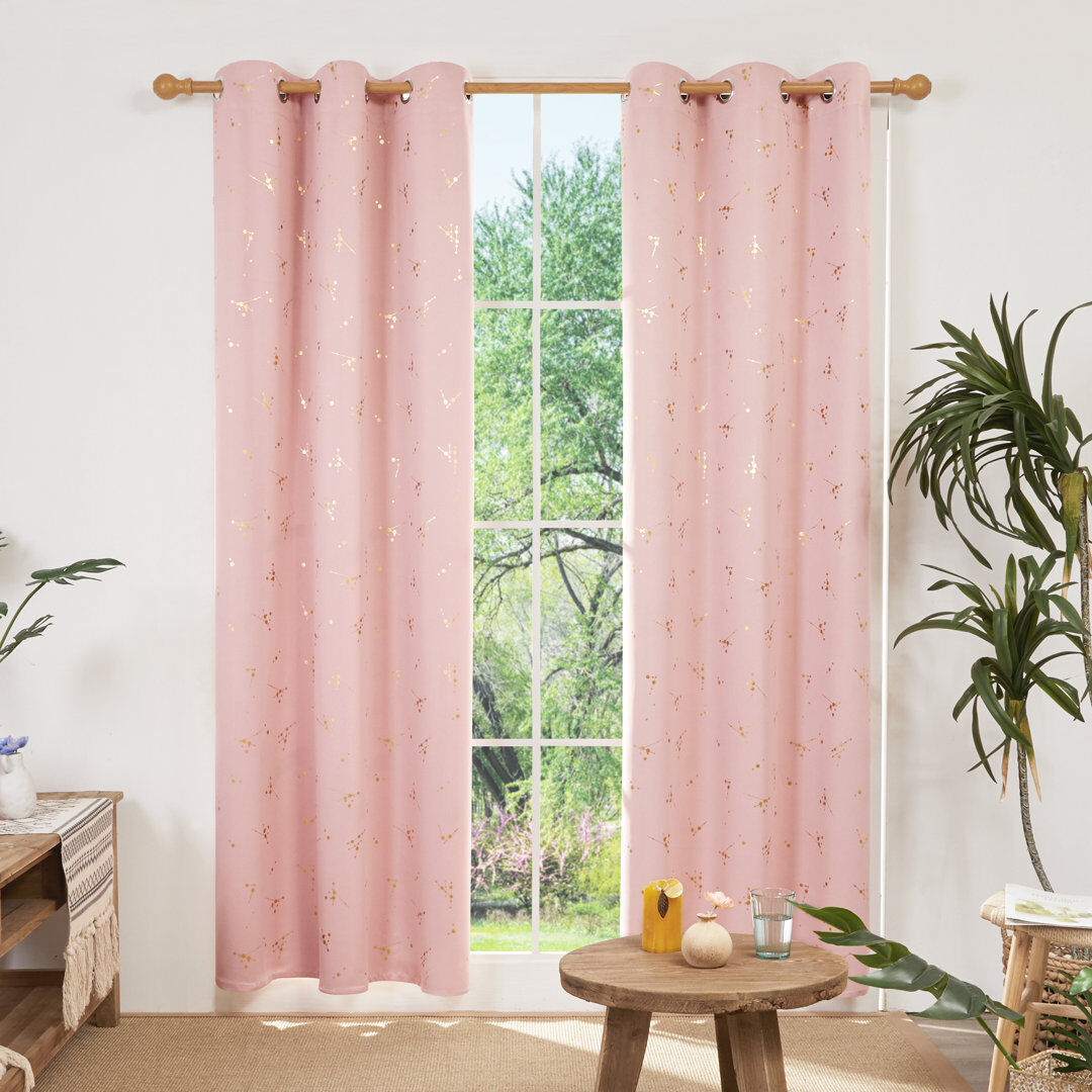 Fairmont Park Bertie Room Darkening Thermal Curtains Coral Pink Width 132 x Drop 160 cm