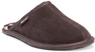 MUK LUKS Dave Printed Berber Suede Scuff - Mens 10 Brown Slipper Medium