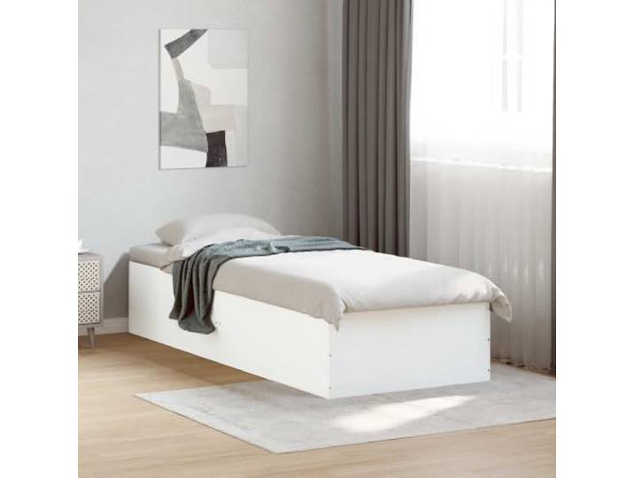 RJPLMFV Bettgestell, Bodenbett, Weiß, 80 x 200 cm, Holz Feste Latten im Lieferumfang enthalten, minimalistisches Design, langlebige Struktur, einfache Reinigung