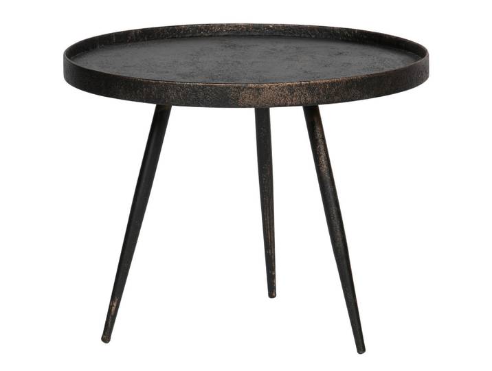 Livetastic Beistelltisch Bounds, Gold, Zink, Metall, Sperrholz, rund, konisch, 58x44x58 cm, Wohnzimmer, Wohnzimmertische, Beistelltische, Beistelltische Metall