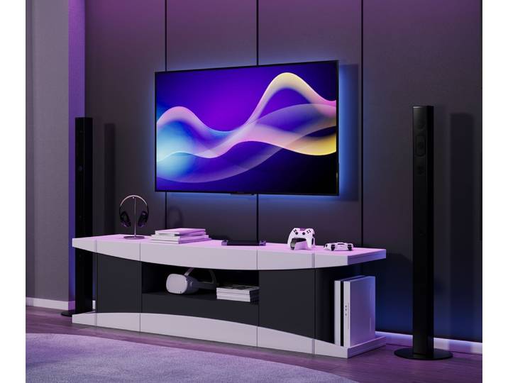 TV-Board Level Up , schwarz / weiß