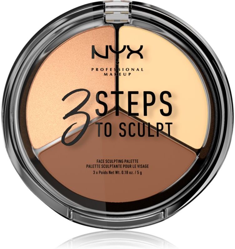 NYX Professional Makeup 3 Steps To Sculpt contouring palette shade 02 Light 15 g