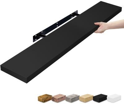 "Sorbus 35-Inch Wall Shelf with Hidden Mounting Hardware for Home Storage - 1 Piece - 9""L x 35""W x 1.5""H"