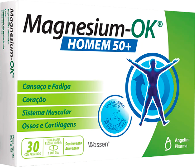 Magnesium-OK Homem 50+ 30 comprimidos