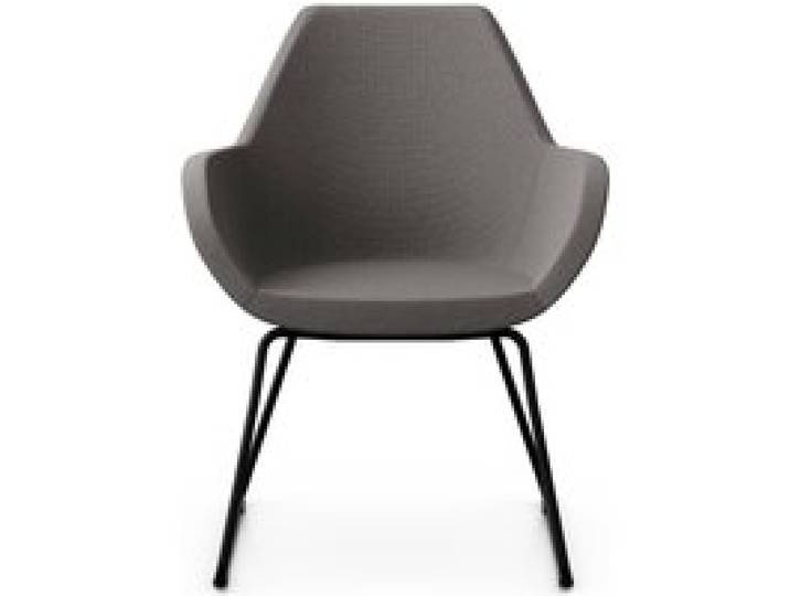 Fauteuil entièrement capitonné pieds luge Fan 10V