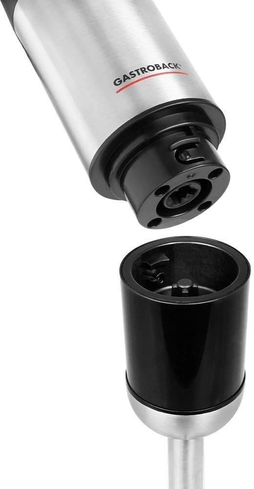 GASTROBACK Stabmixer "Powermix Stabmixer Professional 1.500W", silber (silberfarben), Mixer, inkl. 5-teiligem Zubehör, Stabmixer silberfarben Einheitsgröße