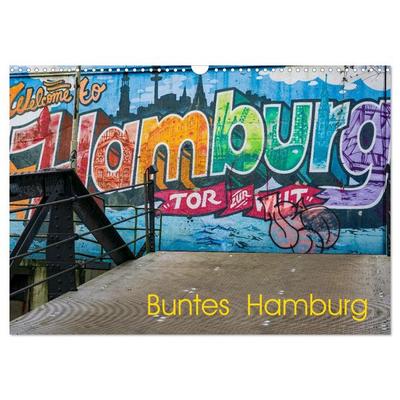 Buntes Hamburg (Wandkalender 2026 DIN A3 quer), CALVENDO Monatskalender