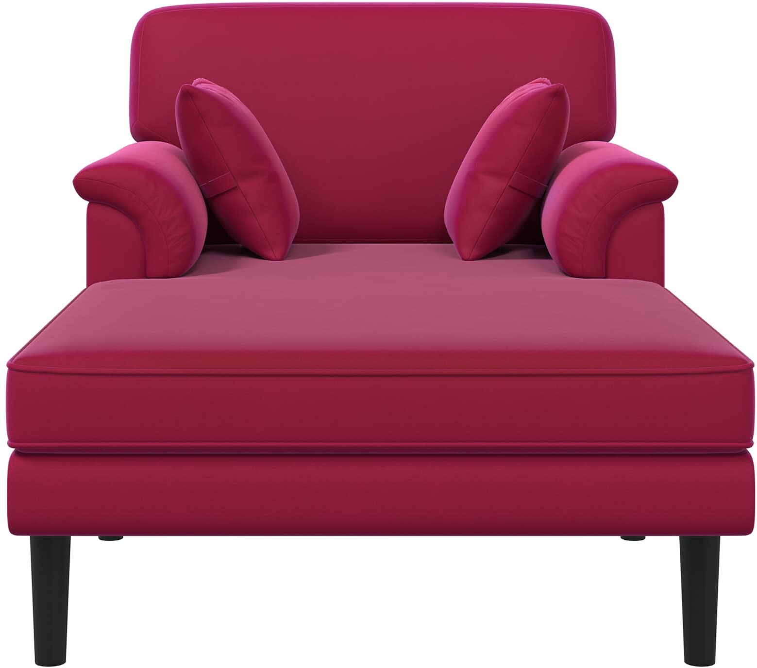 vidaXL Chaise longue Bordeaux Velours