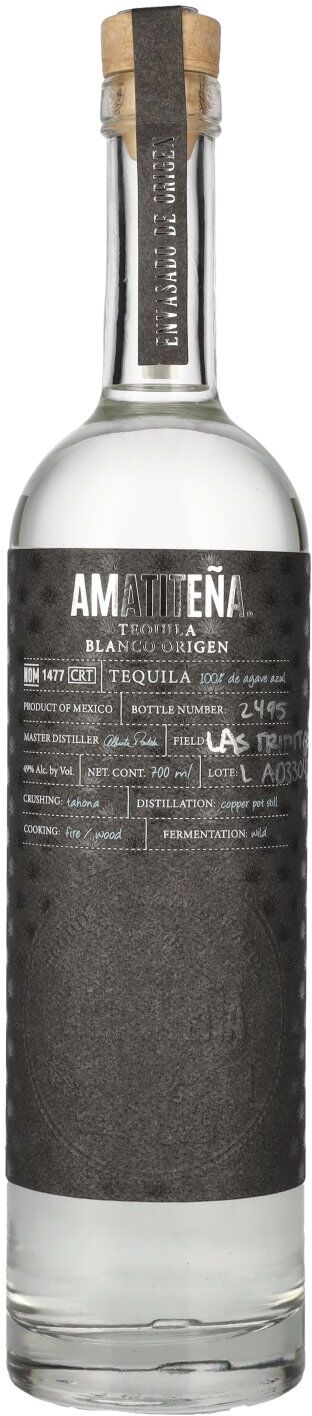 Amatiteña Tequila Blanco Origen 100% Puro de Agave 49% Vol. 0,7l