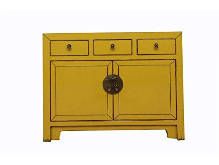 Yajutang chinesische Kommode Orientalisch/Asiatisch Stil gelb
