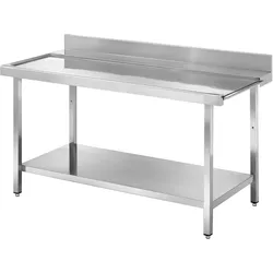 EURAST - Ein- und ausgangstisch dome rechts glatt und wandmontiert - 2100x750x850 mm - 16712EMD