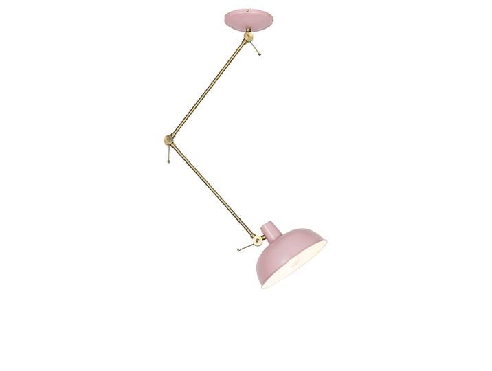 Plafonnier rétro rose avec bronze - Milou