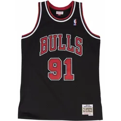Mitchell & Ness, Herren, Sportshirt, Swingman Jersey Chicago Bulls 199798 Dennis Rodman (M), Schwarz, M