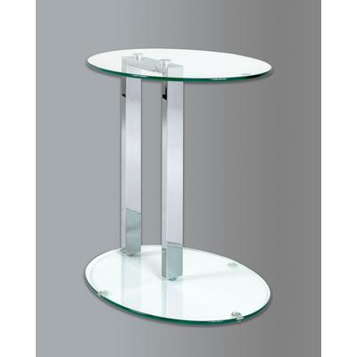 Beistelltisch HAKU "Sofatisch, Wohnzimmertisch", silber (silber, silber, silber), B:45cm H:50cm T:35cm, Tische, Beistelltisch, oval - aus Metall Silber B/T/H 45/35/50 cm