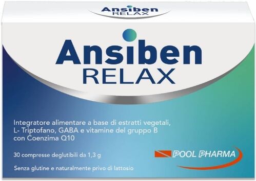 POOL PHARMA Srl Pool Pharma, Ansiben Relax, 30 Compresse