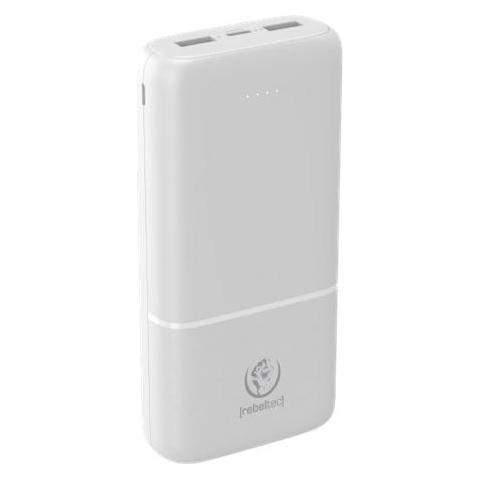 Rebeltec powerbank P20 10W 20000mAh weiss (20000 mAh, 10 W, 74 Wh) (RBLAKT00019)
