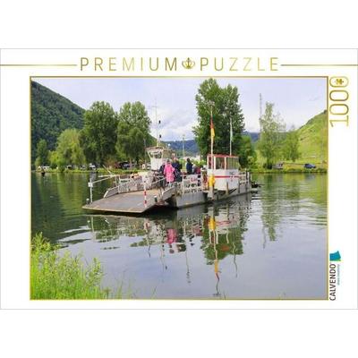 CALVENDO Puzzle Beilstein, Autofähre 'St. Josef' über die Mosel | 1000 Teile Lege-Größe 64x48cm Foto-Puzzle für glückliche Stunden