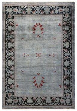 Overton "Vibrance, One-of-a-Kind Hand-Knotted Area Rug - Gray, 4' 1"" x 5' 10"" - 4' 1"" x 5' 10"""