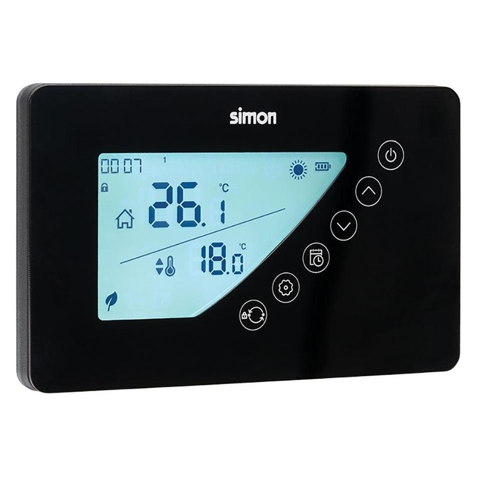 Simon Digital thermostat weekly programming, black (64929483)