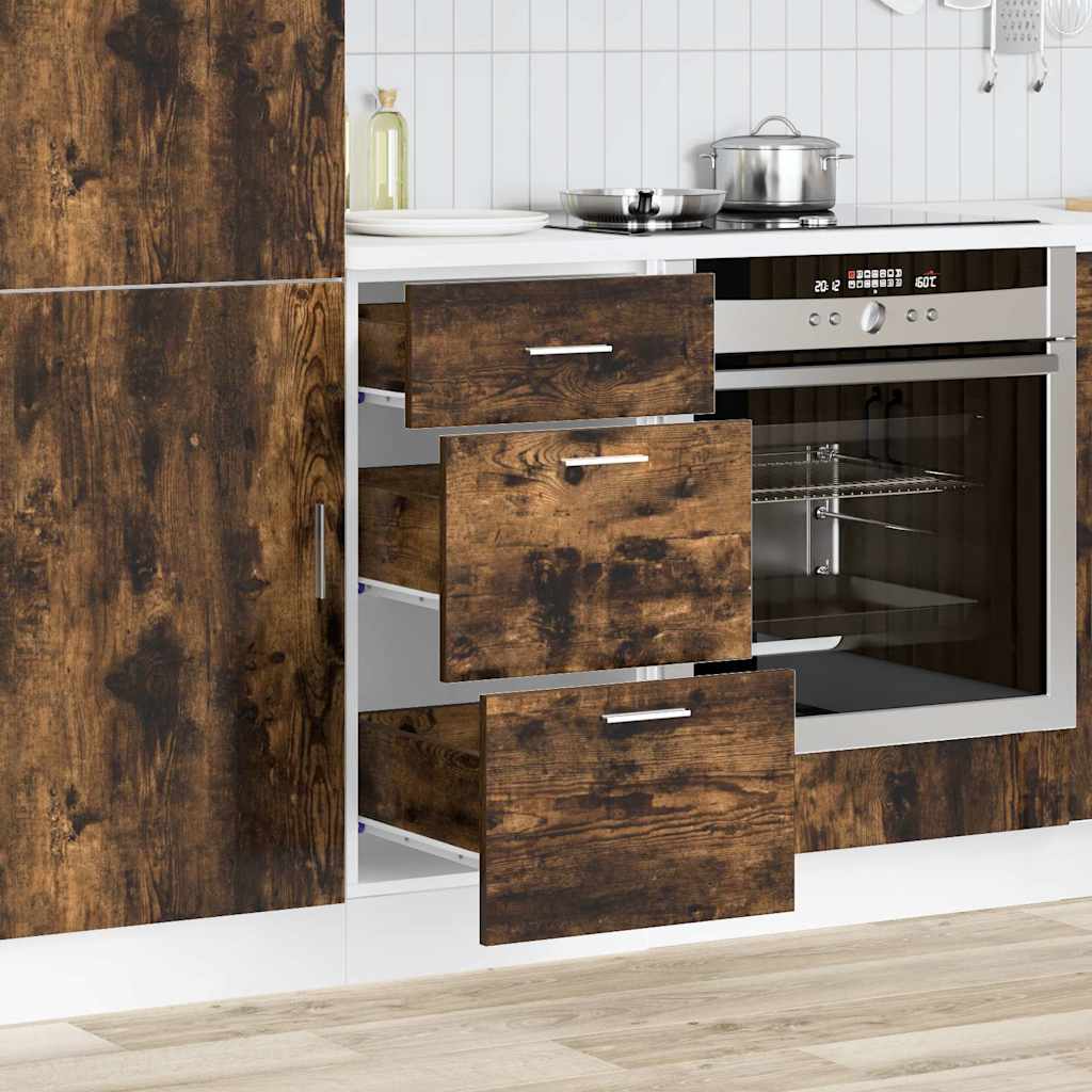 vidaXL Meuble bas "Lyon" Chêne fumé 40 x 46 x 81,5 cm Bois d'ingénierie
