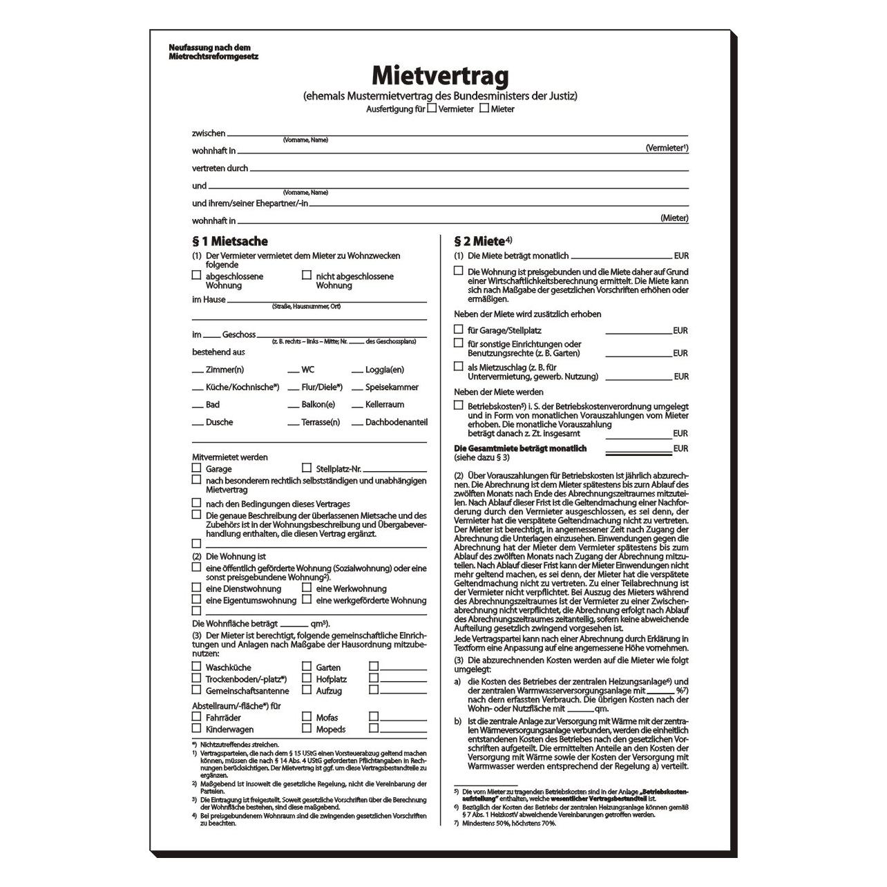 Sigel 25 MV469 Mietverträge für Wohnraum (MV469)