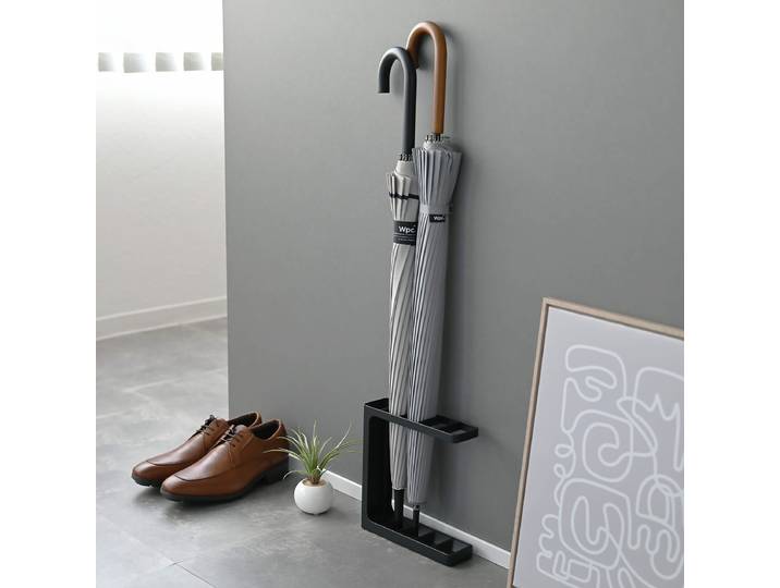 Porte-parapluie Grind Slim 24 x 24 x 7cm Noir/Noir